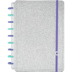Caderno inteligente medio lets glitter silver 2.0 80fls - caderno inteligente (unidade)