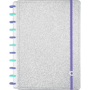 Caderno inteligente grande lets glitter silver 2.0 80fls. - caderno inteligente (unidade)