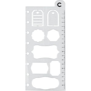 Caderno inteligente regua stencil criativa 93x190mm - caderno inteligente (unidade)