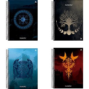Caderno 10x1 capa dura nordic 160f - animativa (pct.c/04)