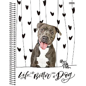 Caderno 10x1 capa dura my pets 160f - animativa (pct.c/04)
