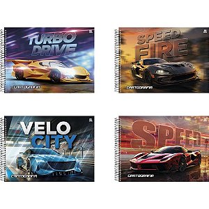 Caderno desenho univ capa dura silver tuning 60fls. - animativa (pct.c/05)