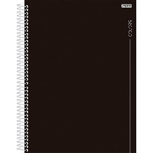 Caderno 01x1 capa dura colors preto 80f - animativa (pct.c/04)