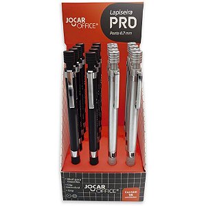 Lapiseira 0.7mm jocar pro metal c/grafite 2cor - leonora (dp.c/16)
