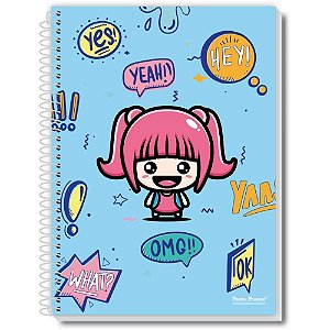 Caderneta 1/8 uau 80fls capa dura - pauta branca (pct.c/05)
