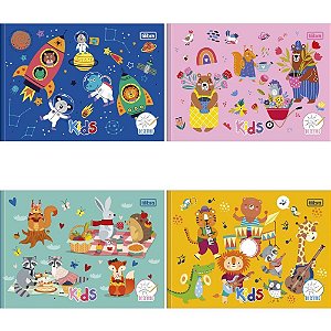 Caderno desenho 1/4 capa dura kids 40fls horiz. brochura - tilibra (pct.c/15)