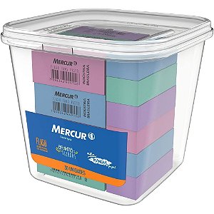 Borracha colorida tr flash pastel sortida - mercur (pote-30)