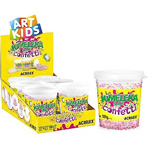 Slime kimeleka confeti 180g cores st - acrilex (cx.c/06)