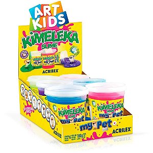 Slime kimeleka my pet 180g sortido - acrilex (cx.c/06)
