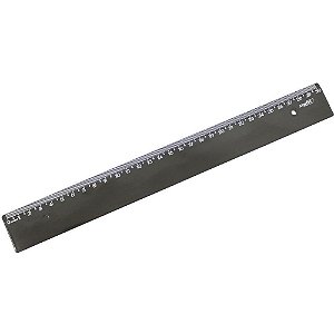 Regua de poliestireno new line black 30cm. - maxcril (pct.c/10)