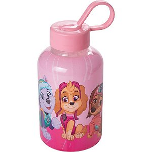 Garrafa plastica patrulha canina 280ml rosa - plasutil (unidade)