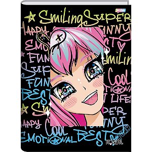 Caderno brochura 1/4 capa dura it girl 96fls. - jandaia (pct.c/05)