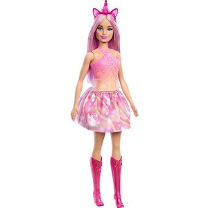 Barbie fantasy boneca unicórnio rosa - mattel (unidade)