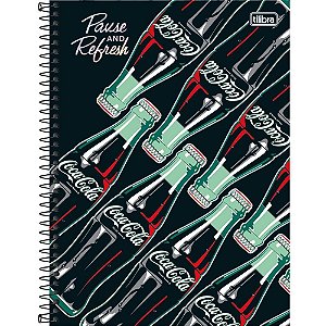 Caderno 01x1 capa dura coca cola connect 80fls - tilibra (pct.c/04)