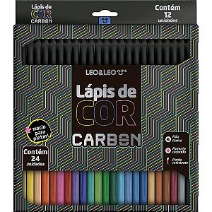 Lapis de cor redondo carbon line 24 cores - leonora (pct.c/06)