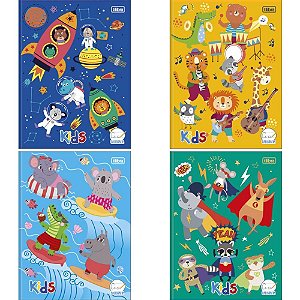 Caderno caligrafia capa dura kids 40fls brochura masculino - tilibra (pct.c/08)