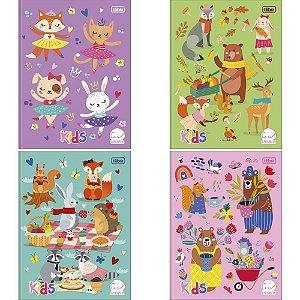 Caderno caligrafia capa dura kids 40fls brochura feminino - tilibra (pct.c/08)