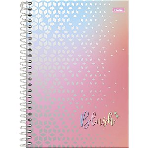 Caderno espiral 1/4 capa dura blush 80f - foroni (pct.c/05)