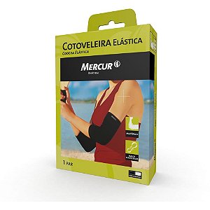 Produto ergonomico cotoveleira elastica p preta - mercur (par)