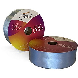 Fita de cetim 38mm 50m. azul claro - cinderela (unidade)