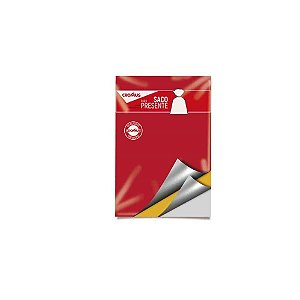 Saco metalizado 25x37cm 3cores lisas sortidas - cromus (pct.c/50)