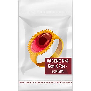 Saco adesivado transparente  6x7+3cm aba - vabene (pct.c/100)