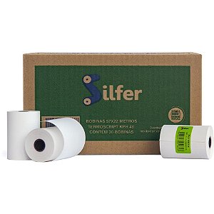 Bobina termica 57mmx22m. branca 48g. - silfer (cx.c/30)