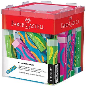 Borracha colorida be bright 3 cores - faber-castell (dp.c/24)