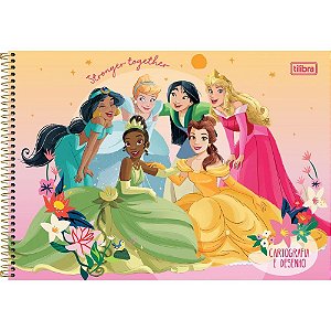 Caderno desenho univ capa dura princesas 80fls. - tilibra (pct.c/04)