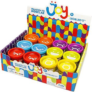 Massa para modelar criativa color joy 6cores 40g - leonora (dp.c/12)