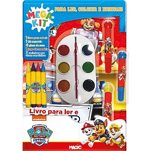 Livro infantil colorir mega kit patrulha canina ler - magic kids (unidade)