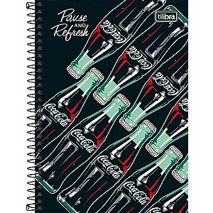 Caderno espiral 1/4 capa dura coca cola 80fls - tilibra (pct.c/04)