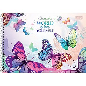 Caderno desenho univ capa dura daisy 80fls. - tilibra (pct.c/04)