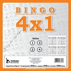 Bloco para bingo bingao jornal 4x1 100 folhas - tamoio (pct.c/06)