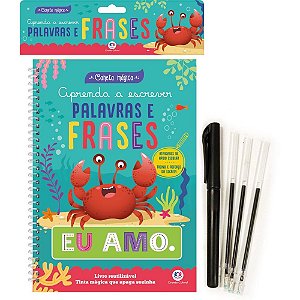 Livro pedagogico caneta magica palavras/frases - magic kids (unidade)