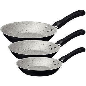 Panela frigideira jogo caribe 3pcs pt - tramontina (unidade)