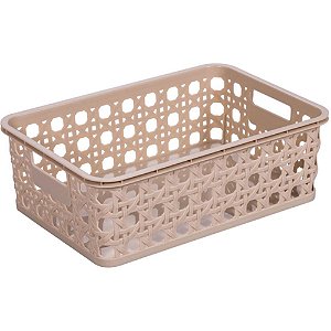 Cesta organizadora palha indiana 2 l 16 x 23 a1 - plasutil (unidade)