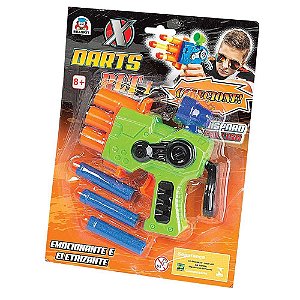 Lancador x darts plt 1 c/3 dardos - braskit (unidade)