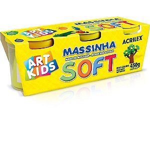 Massa para modelar soft c/03 cores 150g. - acrilex (pct.c/04)