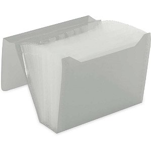 Pasta sanfonada plastica duplicata 12div new line crist - polibras (unidade)