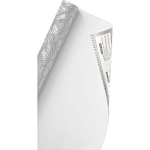 Plastico adesivo 45cmx10m color branco fosco 0,80 - leonora (rolo)