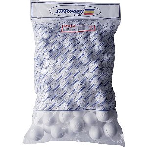 Bola em eps 035mm pacote c/100 bolinhas - styroform (pacote)