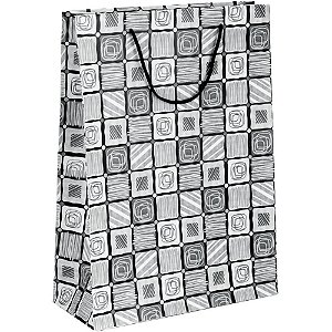 Sacola para presente decorada masculina/neutra m 27x21x10cm - cristina (pct.c/10)