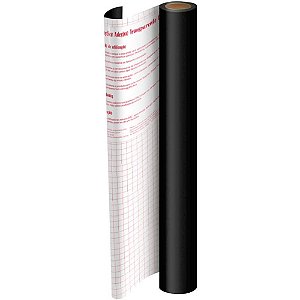 Plastico adesivo 45cmx10m pvc preto 0,08 - dac (rolo)