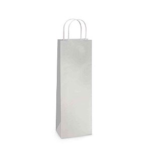 Embalagem para garrafa sacola lamin.prata 35x13x8cm - packpel (pct.c/10)