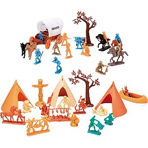 Miniatura colecionavel acampamento apache/cowboys - gulliver (unidade)