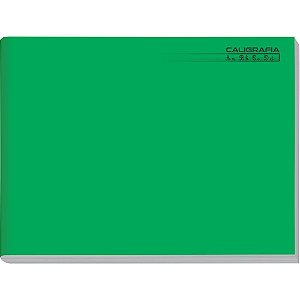Caderno caligrafia capa dura liso 48f 1/4 broch.horiz.verde - tamoio (pct.c/05)