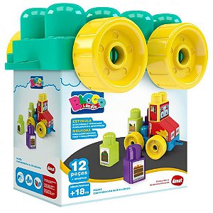 Brinquedo para montar caminhaozinho da blocolandia - dismat (unidade)
