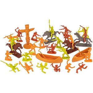 Miniatura colecionavel forte apache indios playset - gulliver (balde)