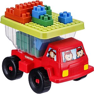 Brinquedo para montar caminhao basculante c/18pcs - gulliver (unidade)